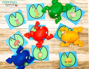Frog bean bags with Frog lily pad activity